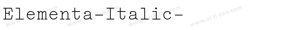 Elementa-Italic字体转换