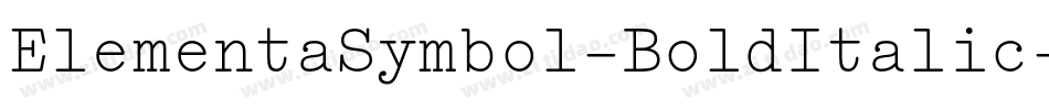ElementaSymbol-BoldItalic字体转换