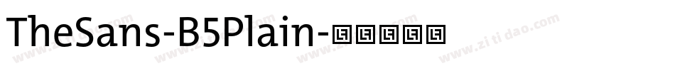 TheSans-B5Plain字体转换