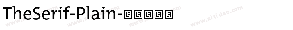 TheSerif-Plain字体转换