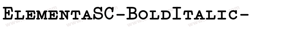 ElementaSC-BoldItalic字体转换