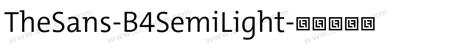 TheSans-B4SemiLight字体转换