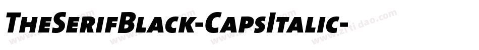TheSerifBlack-CapsItalic字体转换