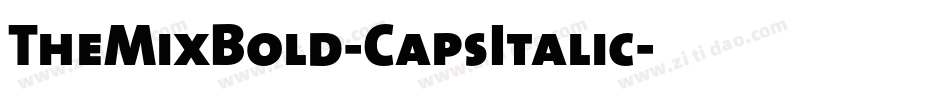 TheMixBold-CapsItalic字体转换