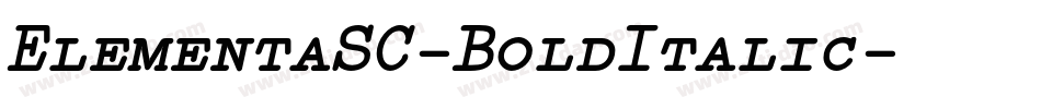 ElementaSC-BoldItalic字体转换