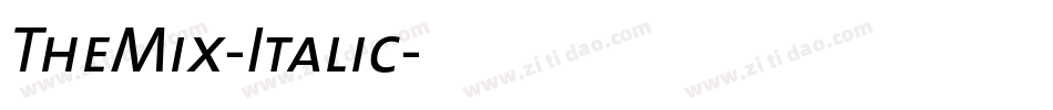 TheMix-Italic字体转换