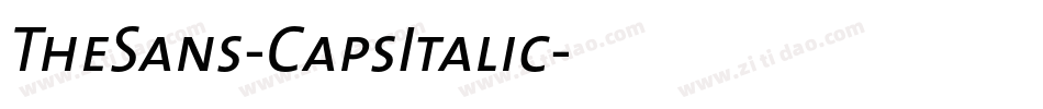 TheSans-CapsItalic字体转换