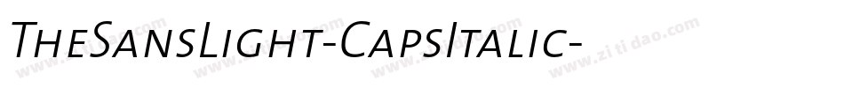 TheSansLight-CapsItalic字体转换