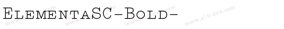 ElementaSC-Bold字体转换