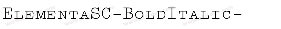 ElementaSC-BoldItalic字体转换
