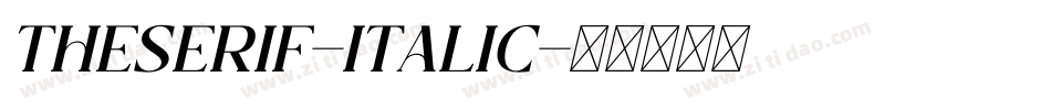 TheSerif-Italic字体转换