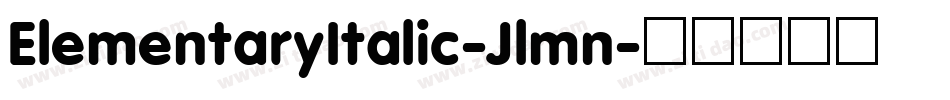 ElementaryItalic-Jlmn字体转换