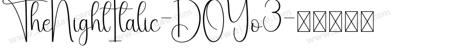 TheNightItalic-DOYo3字体转换