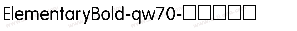 ElementaryBold-qw70字体转换