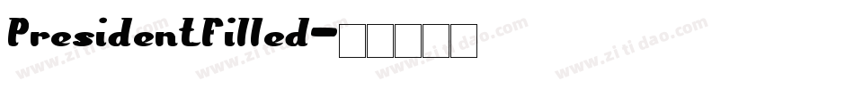 PresidentFilled字体转换