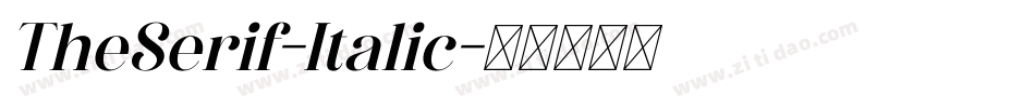 TheSerif-Italic字体转换