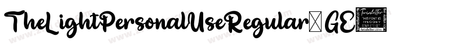 TheLightPersonalUseRegular-GE8O字体转换