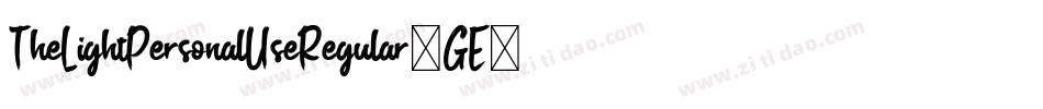 TheLightPersonalUseRegular-GE8O字体转换