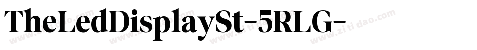 TheLedDisplaySt-5RLG字体转换 TheLedDisplaySt-5RLG字体转换