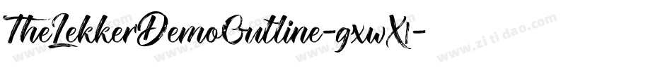 TheLekkerDemoOutline-gxwX1字体转换