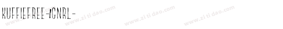 KuffieFree-1GnRL字体转换