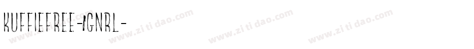 KuffieFree-1GnRL字体转换