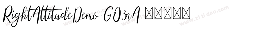 RightAttitudeDemo-GO3nA字体转换