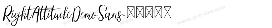 RightAttitudeDemoSans字体转换
