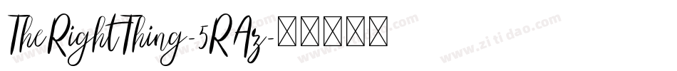 TheRightThing-5RAz字体转换