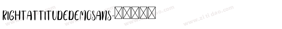 RightAttitudeDemoSans字体转换