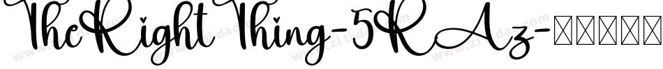TheRightThing-5RAz字体转换