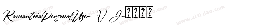 RomanticaPersonalUse-8V2J字体转换