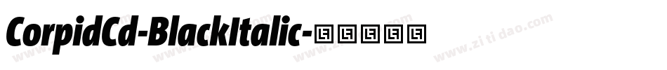 CorpidCd-BlackItalic字体转换