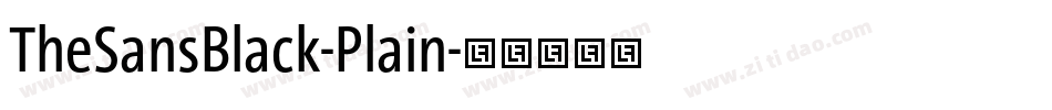 TheSansBlack-Plain字体转换