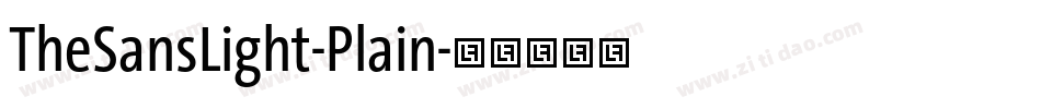 TheSansLight-Plain字体转换
