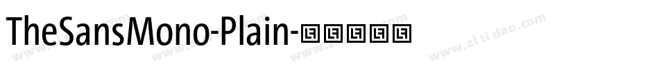 TheSansMono-Plain字体转换