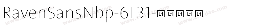 RavenSansNbp-6L31字体转换