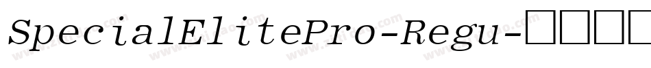 SpecialElitePro-Regu字体转换