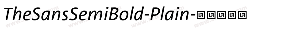 TheSansSemiBold-Plain字体转换
