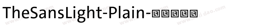TheSansLight-Plain字体转换