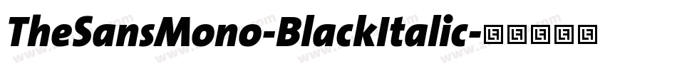TheSansMono-BlackItalic字体转换