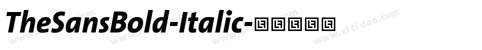 TheSansBold-Italic字体转换