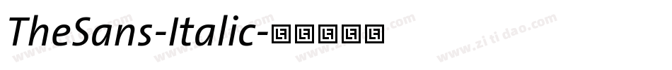 TheSans-Italic字体转换