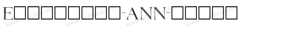 Elizabeth-ANN字体转换