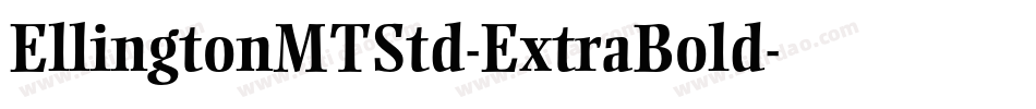 EllingtonMTStd-ExtraBold字体转换
