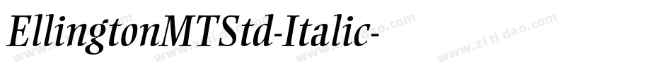 EllingtonMTStd-Italic字体转换