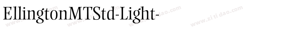 EllingtonMTStd-Light字体转换