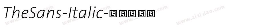 TheSans-Italic字体转换