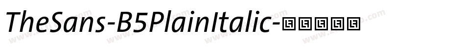 TheSans-B5PlainItalic字体转换