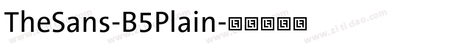 TheSans-B5Plain字体转换
